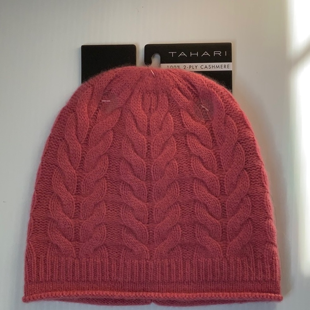 TAHARI 2-PLY CASHMERE, rose pink, size O/S